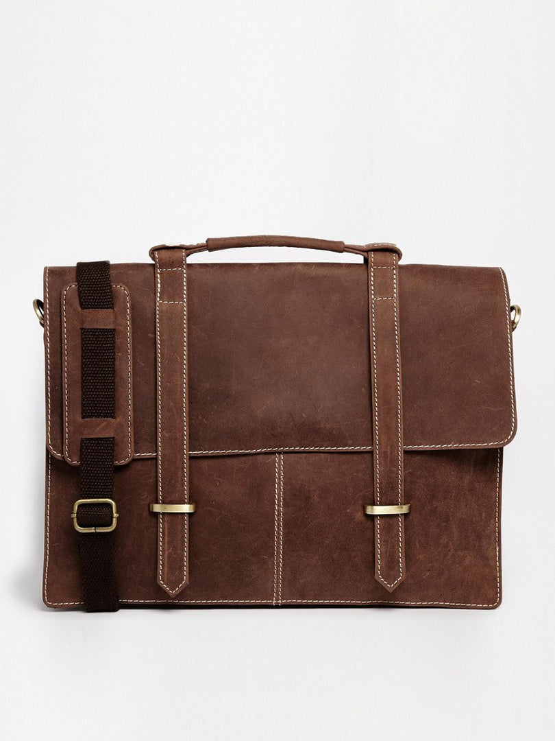 smart leather satchel